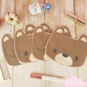 Lingettes lavables animaux mignons Ourson