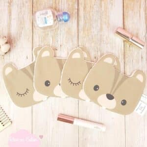 Lingettes lavables animaux mignons écureuil - rêve en coton