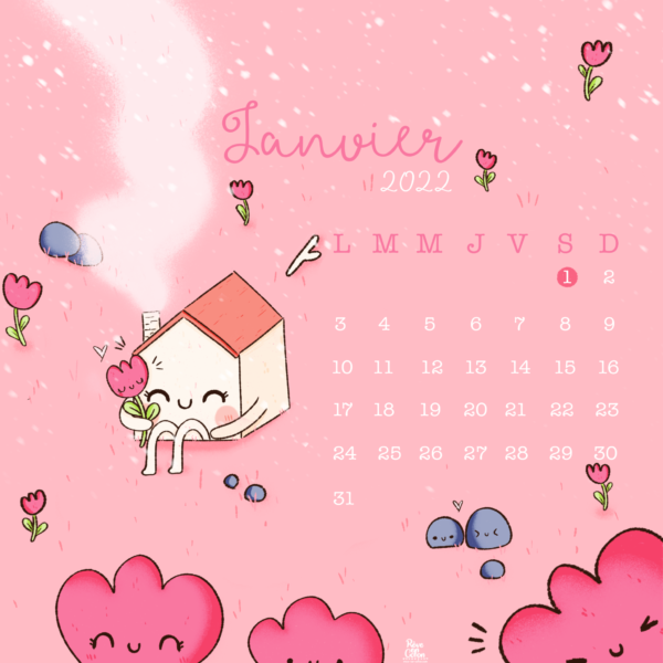 Calendrier Janvier 2022