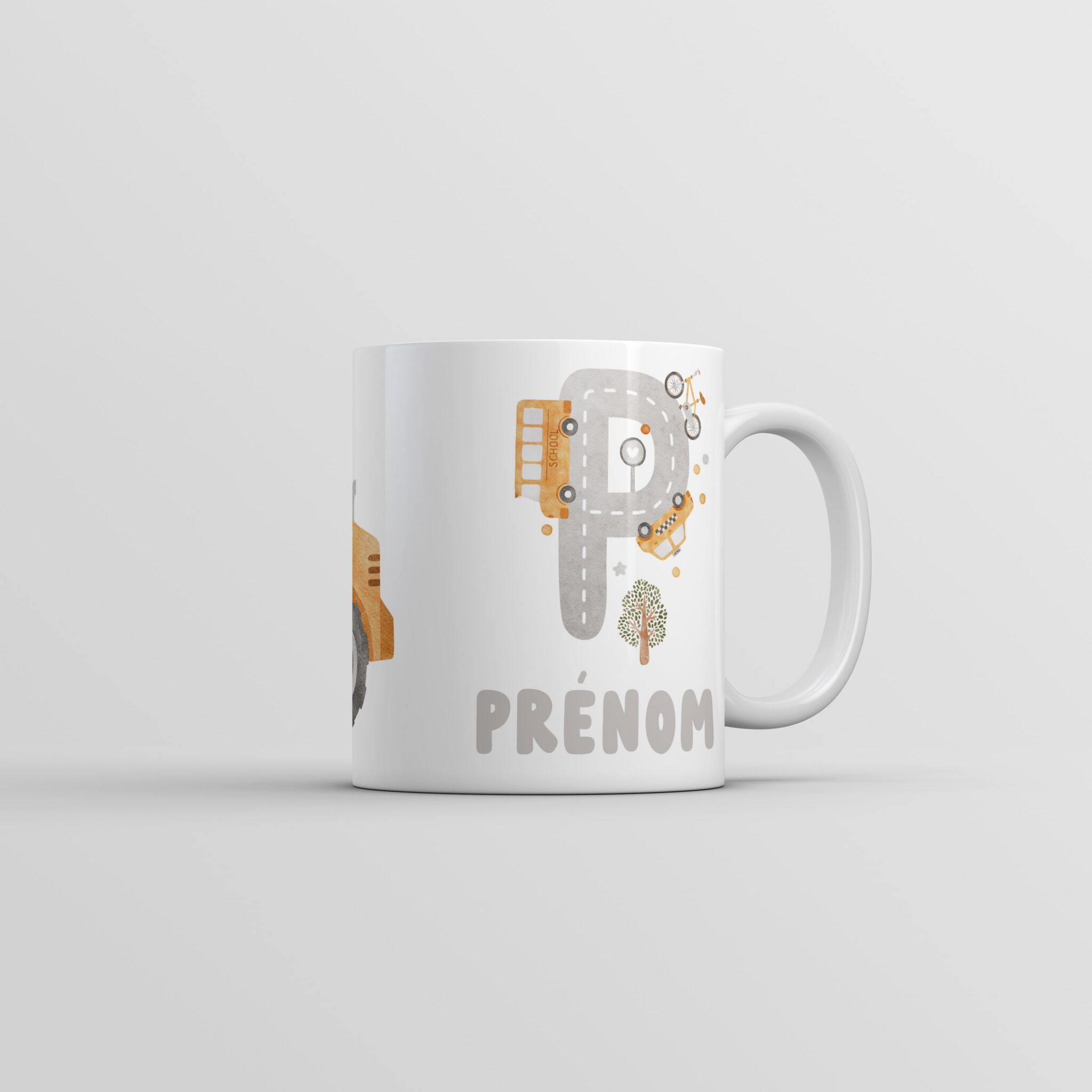 Tasse personnalisée prénom tracteur - idée cadeau cadeau - rêve en coton Tasse personnalisée prénom tracteur - idée cadeau cadeau - rêve en coton