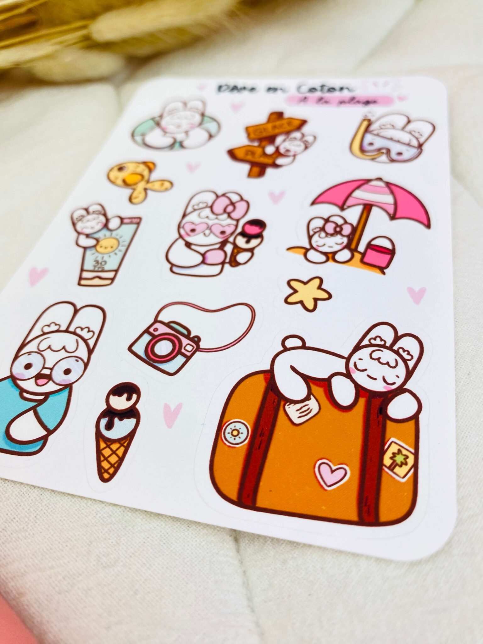 planner sticker Rêve en coton Vacances bullet journal planner sticker Rêve en coton Vacances bullet journal
