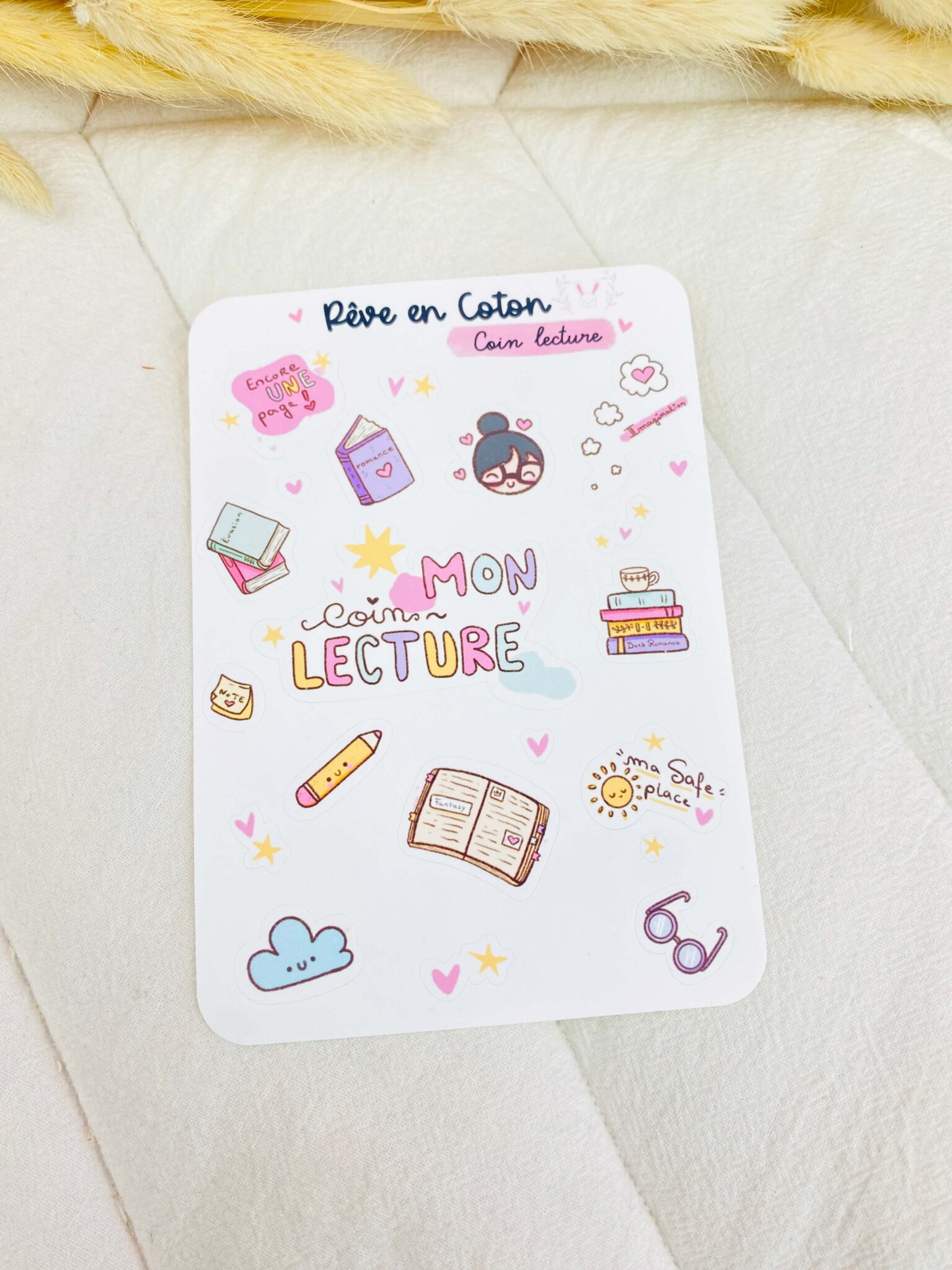 planner stickers Mon coin lecture - Rêve en coton planner stickers Mon coin lecture - Rêve en coton