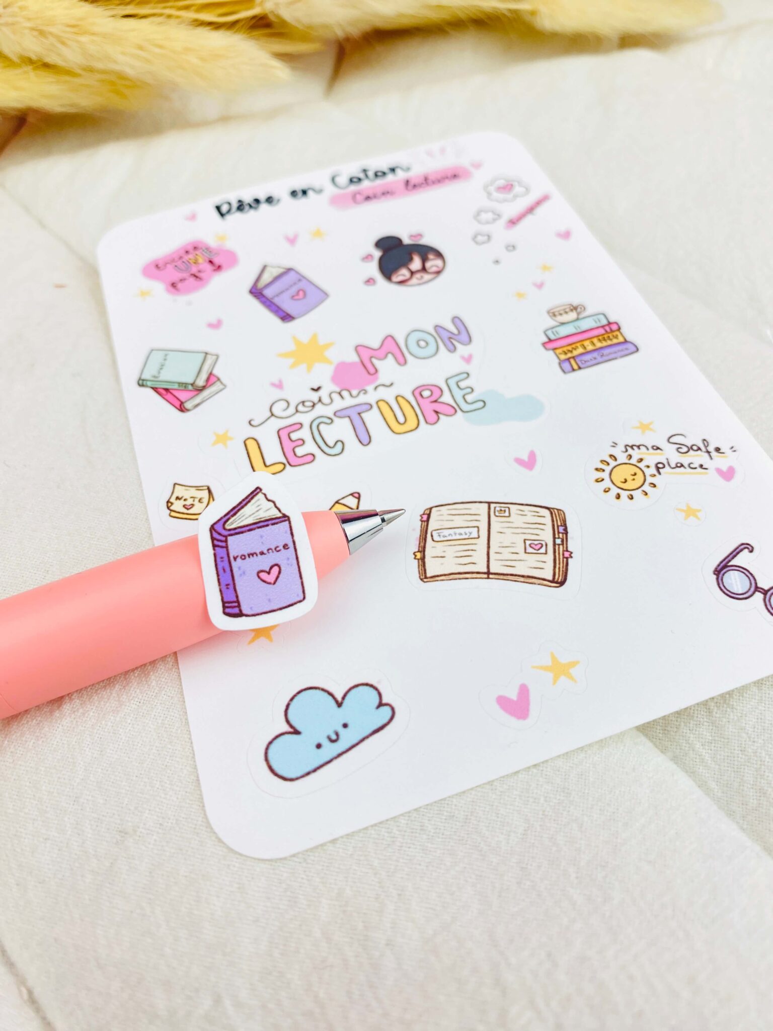 planner stickers Mon coin lecture - Rêve en coton planner stickers Mon coin lecture - Rêve en coton