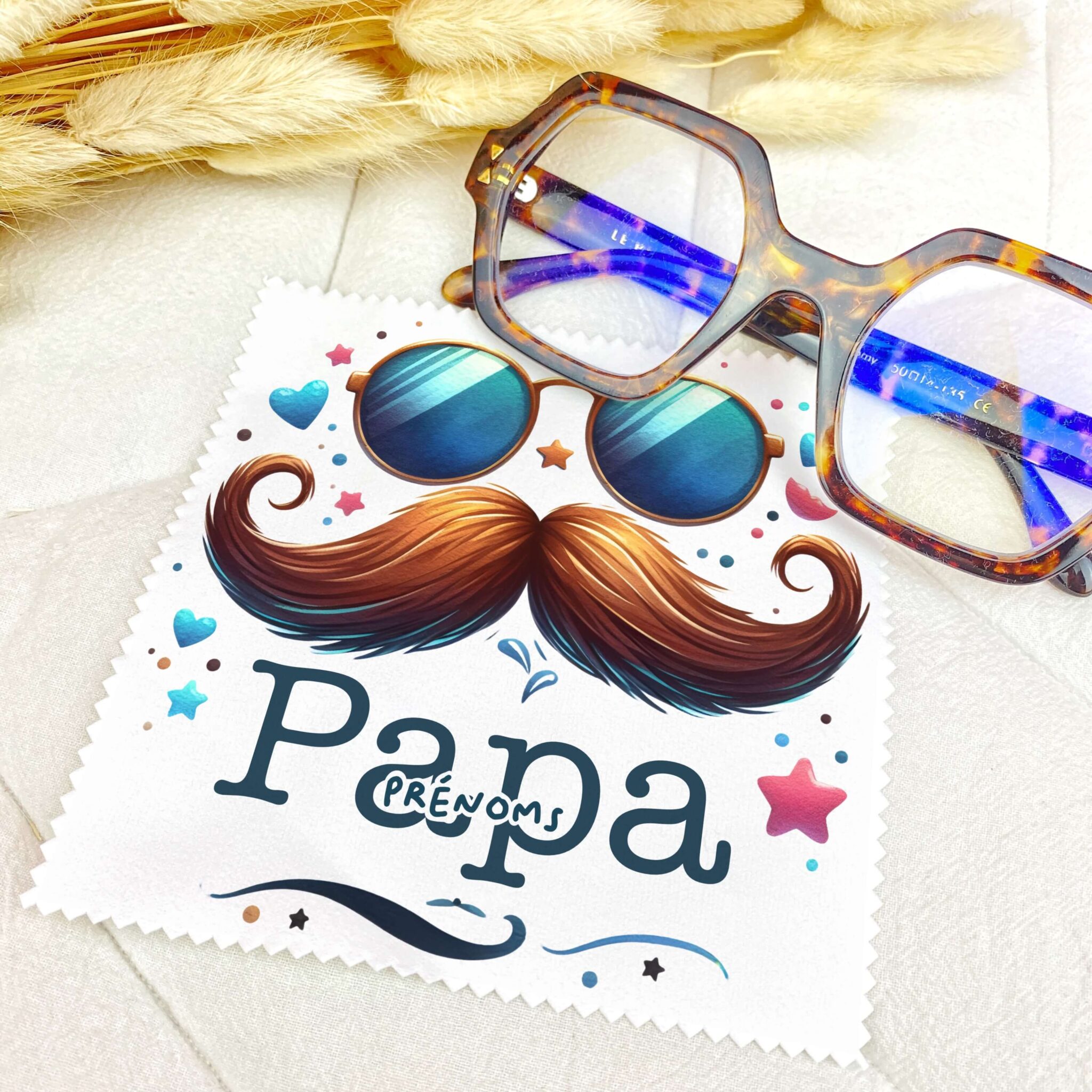 chiffonnette à lunette personnalisée - Bonne fête Papa chiffonnette à lunette personnalisée - Bonne fête Papa