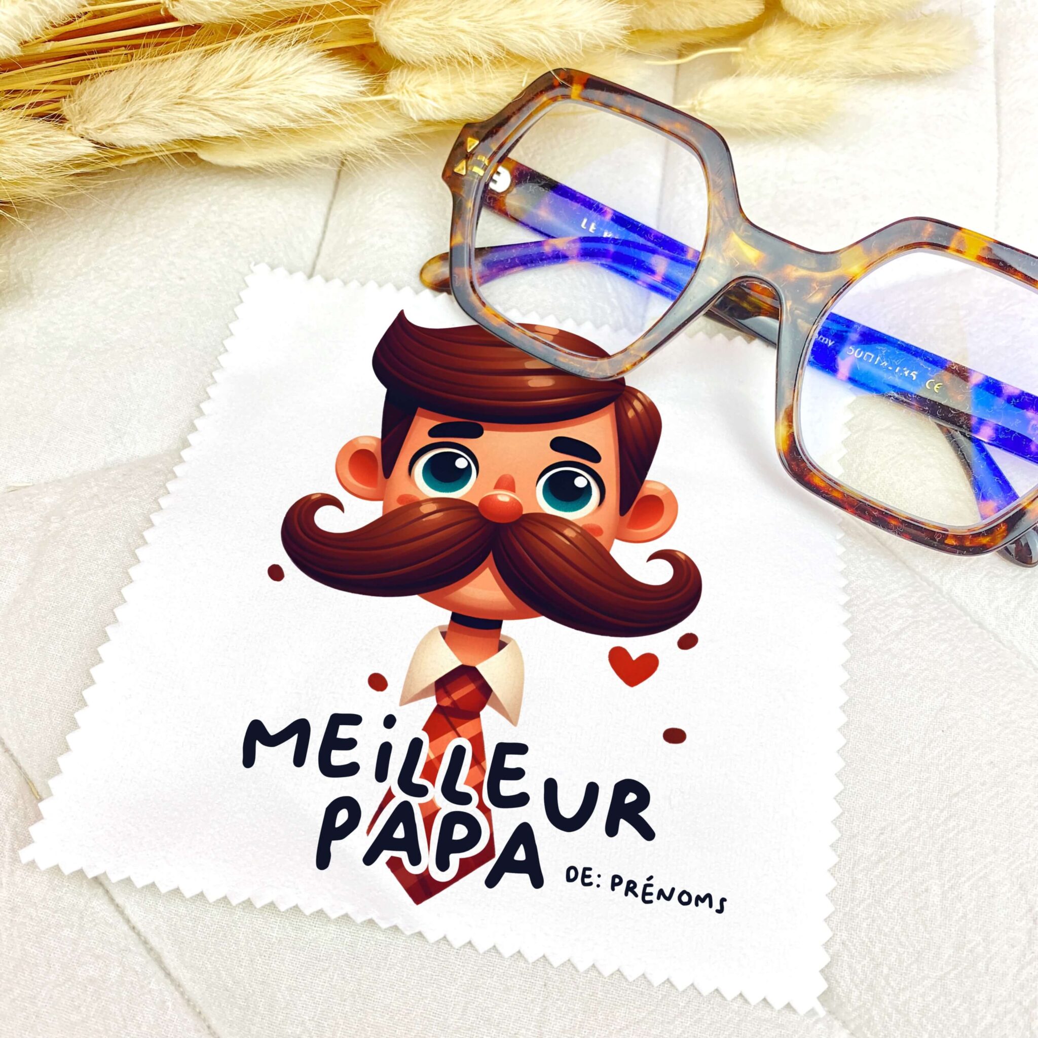 chiffonnette à lunette personnalisée - Bonne fête Papa chiffonnette à lunette personnalisée - Bonne fête Papa