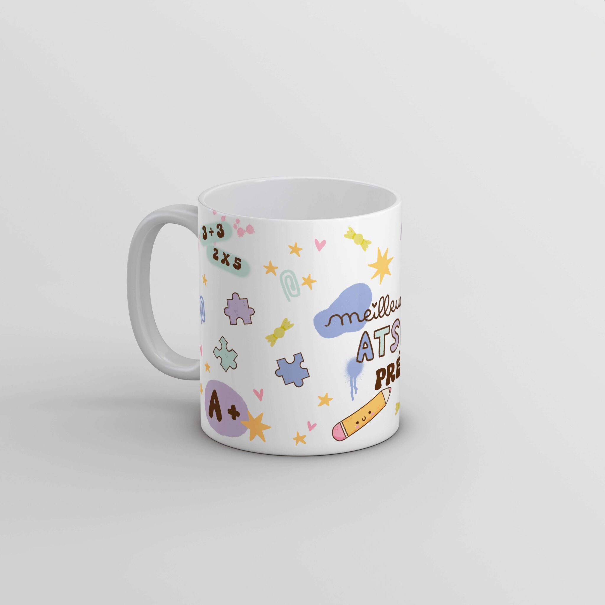 Tasse personnalisée rêve en coton Le meilleur ATSEM cadeau fin d'année scolaire Tasse personnalisée rêve en coton Le meilleur ATSEM cadeau fin d'année scolaire