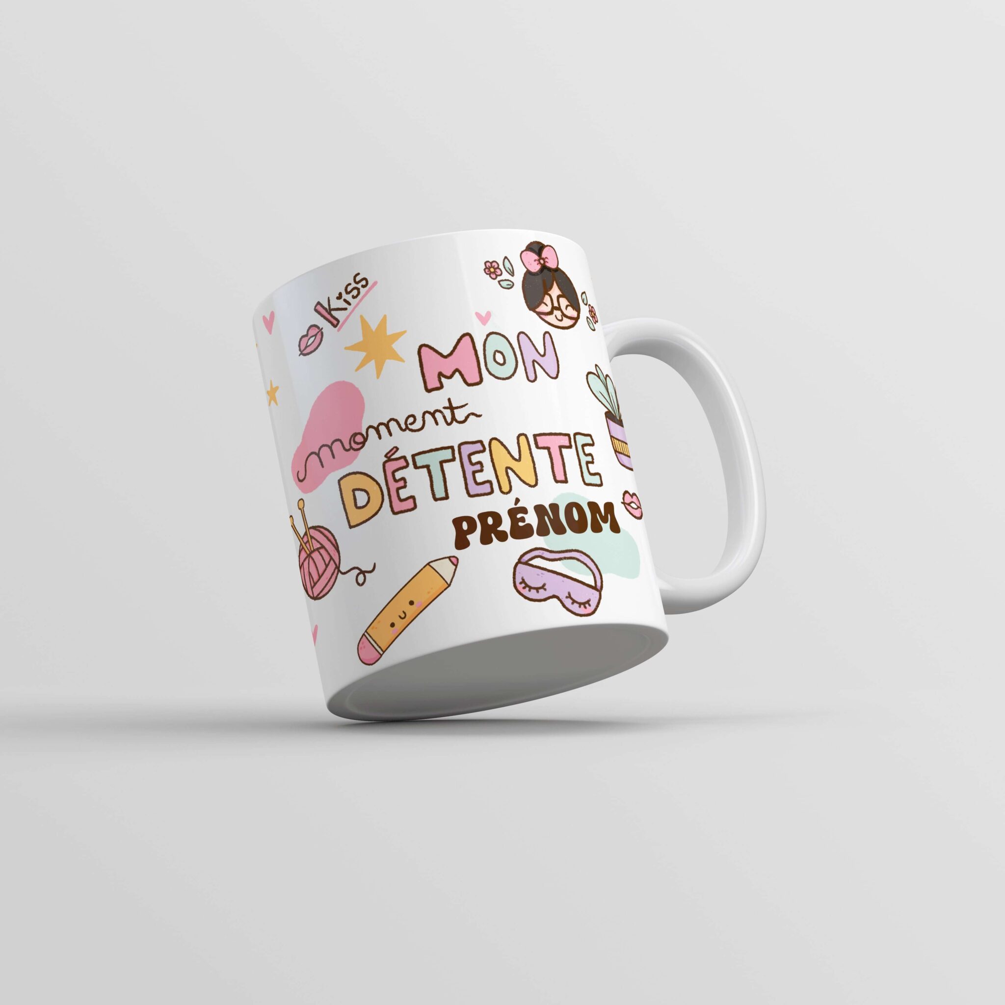 Tasse personnalisée rêve en coton Mon moment détente cadeau fin d'année scolaire Tasse personnalisée rêve en coton Mon moment détente cadeau fin d'année scolaire