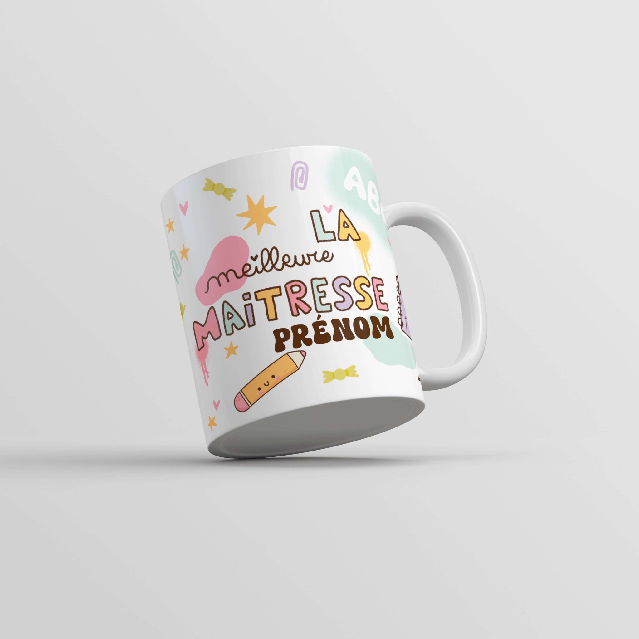 Tasse personnalisée rêve en coton La meilleure Maitresse cadeau fin d'année scolaire Tasse personnalisée rêve en coton La meilleure Maitresse cadeau fin d'année scolaire