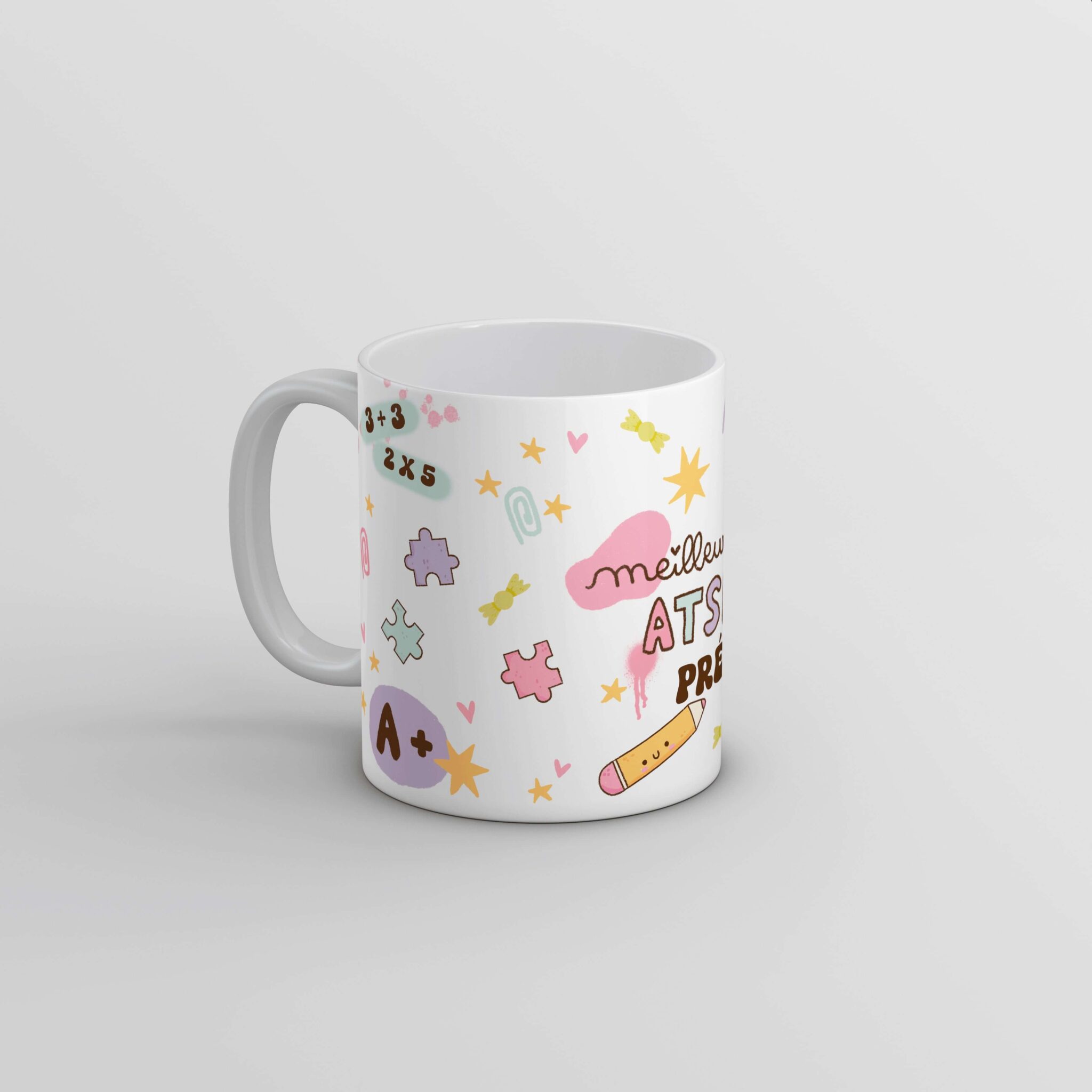 Tasse personnalisée rêve en coton La meilleure Atsem cadeau fin d'année scolaire Tasse personnalisée rêve en coton La meilleure Atsem cadeau fin d'année scolaire