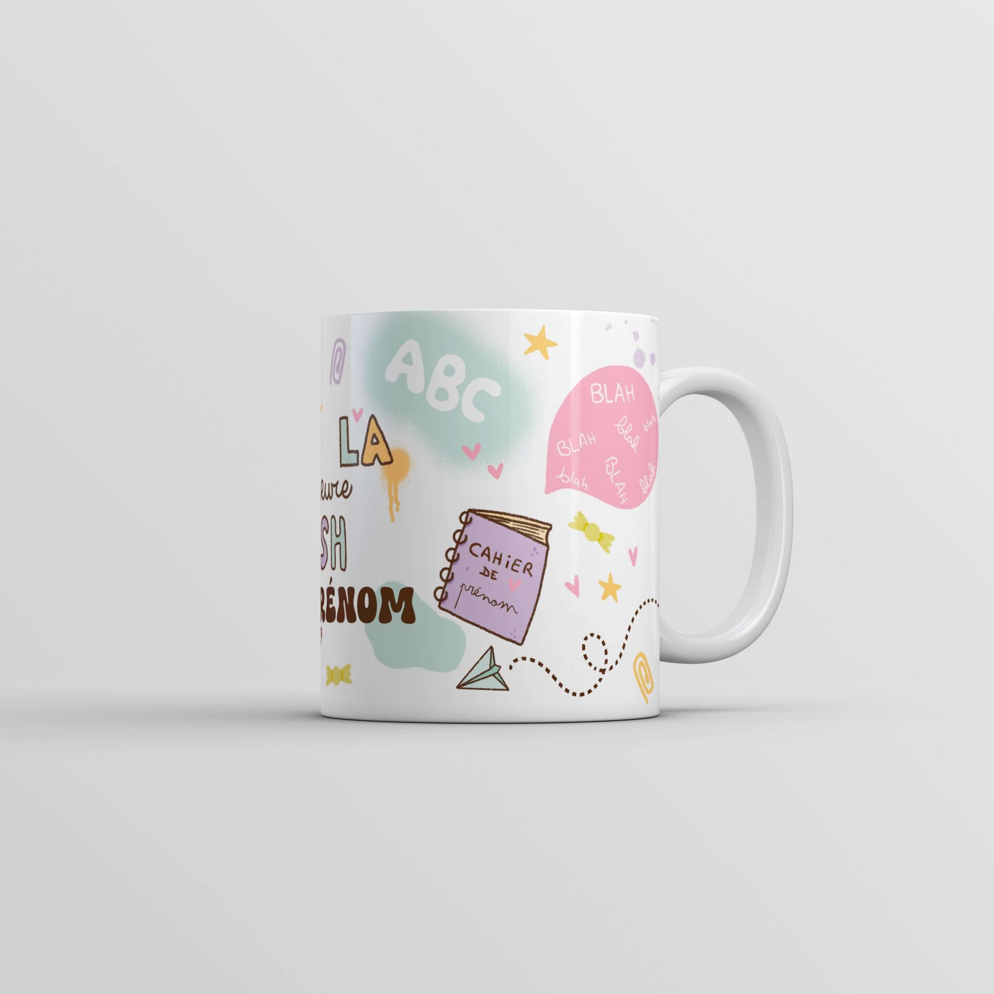 Tasse personnalisée rêve en coton La meilleure AESH cadeau fin d'année scolaire Tasse personnalisée rêve en coton La meilleure AESH cadeau fin d'année scolaire