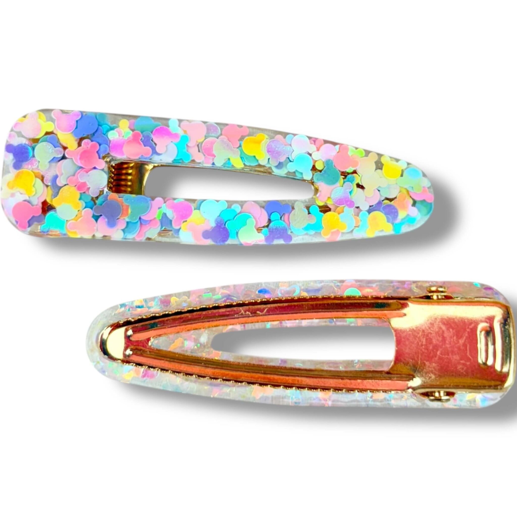 Barrette triangle tête de souris multicolores Barrette triangle tête de souris multicolores