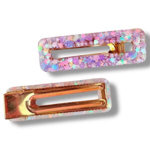 Barrette rectangle Raiponce - rêve en coton