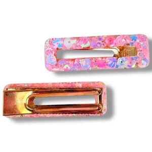 Barrette étoiles mix rose fleur et coquillages Rêve en Coton