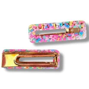 Barrette triangle Vermisucre multicolors