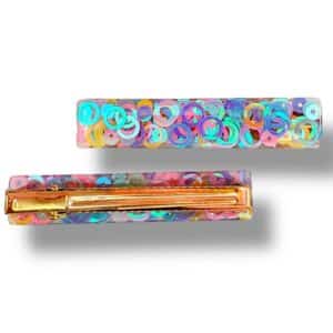 Barrette Plate - Ronds multicolors - Rêve en coton