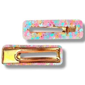 Barrette rectangle PacMan multicolore