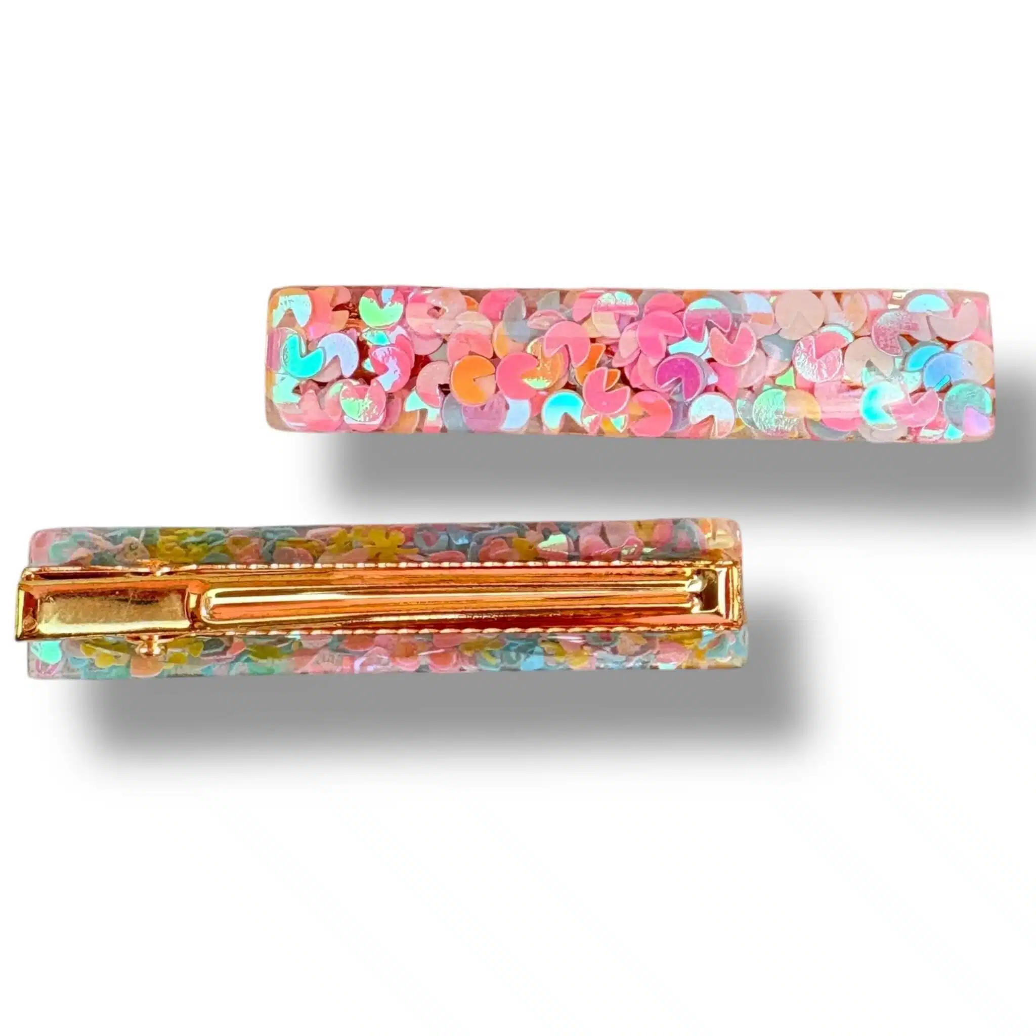 Barrette Plate - Pac Man multicolors - Rêve en coton Barrette Plate - Pac Man multicolors - Rêve en coton