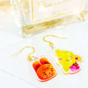 boucles d'oreilles de Noël - Rêve en coton