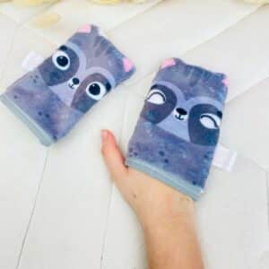 mini gant pour enfant raton laveur - Rêve en coton