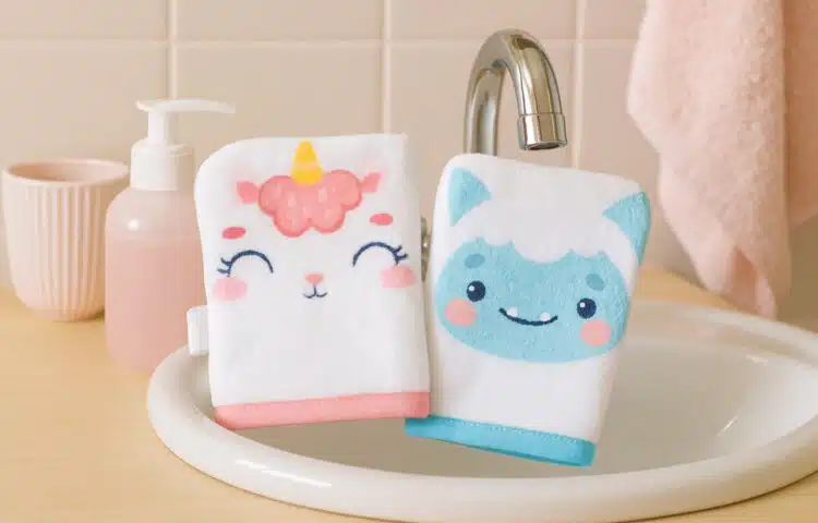 mini gant de toilette Rêve en coton