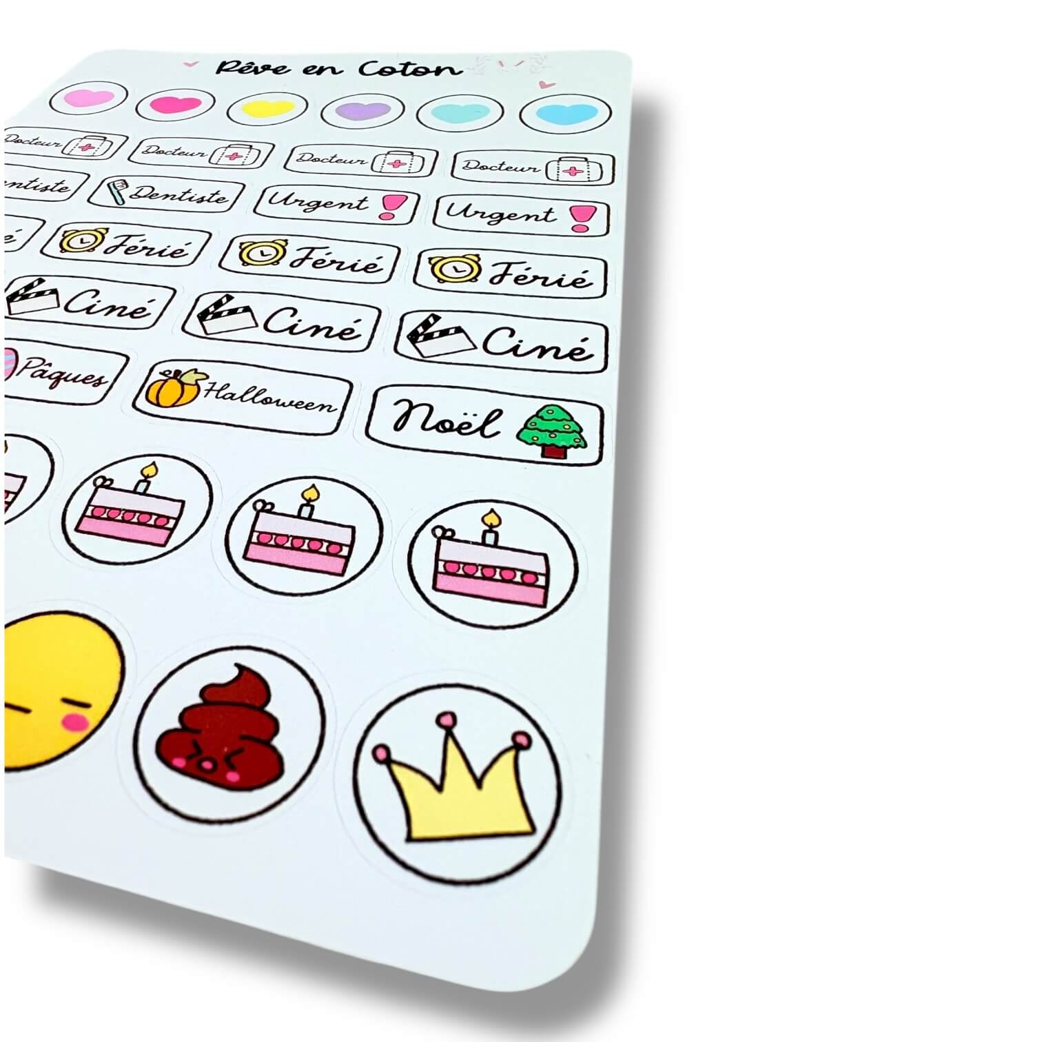sticker agenda Rêve en coton sticker agenda Rêve en coton