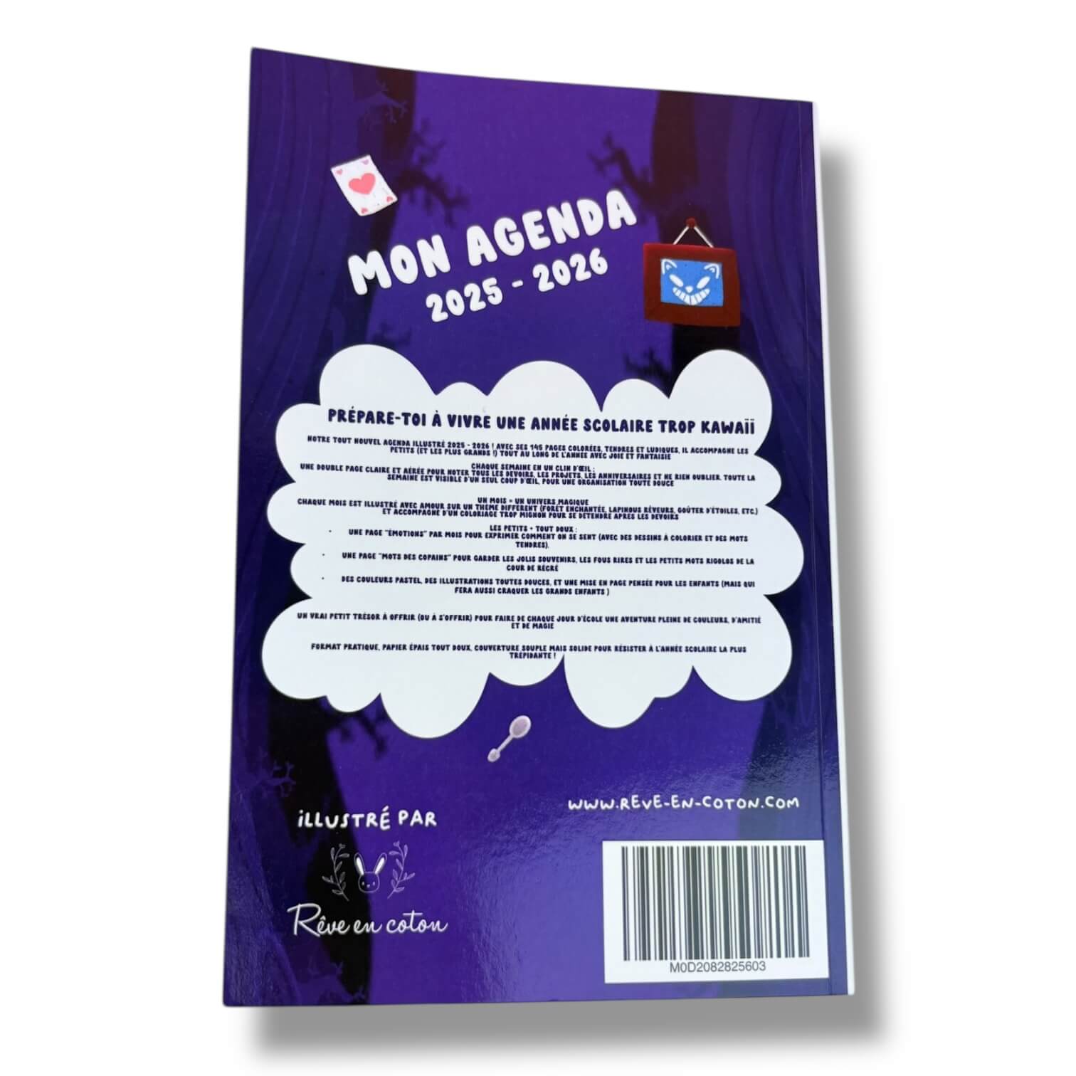 Agenda scolaire 2025 - 2026 par Rêve en Coton Agenda scolaire 2025 - 2026 par Rêve en Coton