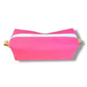 trousse simili cuir rose - Rêve en coton