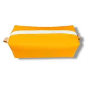 trousse simili cuir Orange camel - Rêve en coton