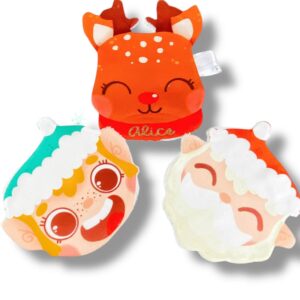 trio de lingettes lavables de Noel