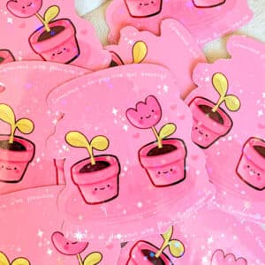 sticker autocollant pousse lumineuse - rêve en coton
