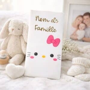 Protège livret de famille kitty - rêve en coton