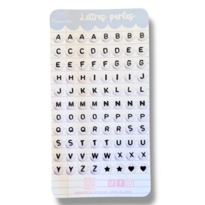 Stickersheet lettres perles rêve en coton
