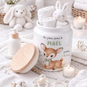 Pots à personnaliser - cadeau de naissance - rêve en coton