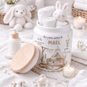 Pots à personnaliser - cadeau de naissance - rêve en coton