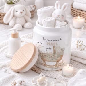 Pots à personnaliser - cadeau de naissance - rêve en coton