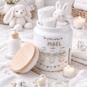 Pots à personnaliser - cadeau de naissance - rêve en coton