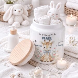 Pots à personnaliser - cadeau de naissance - rêve en coton