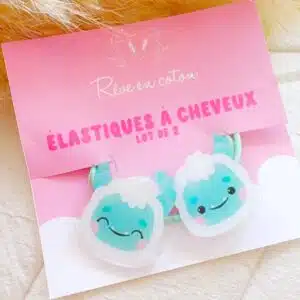 duo élastique à cheveux Yéti - Rêve en coton