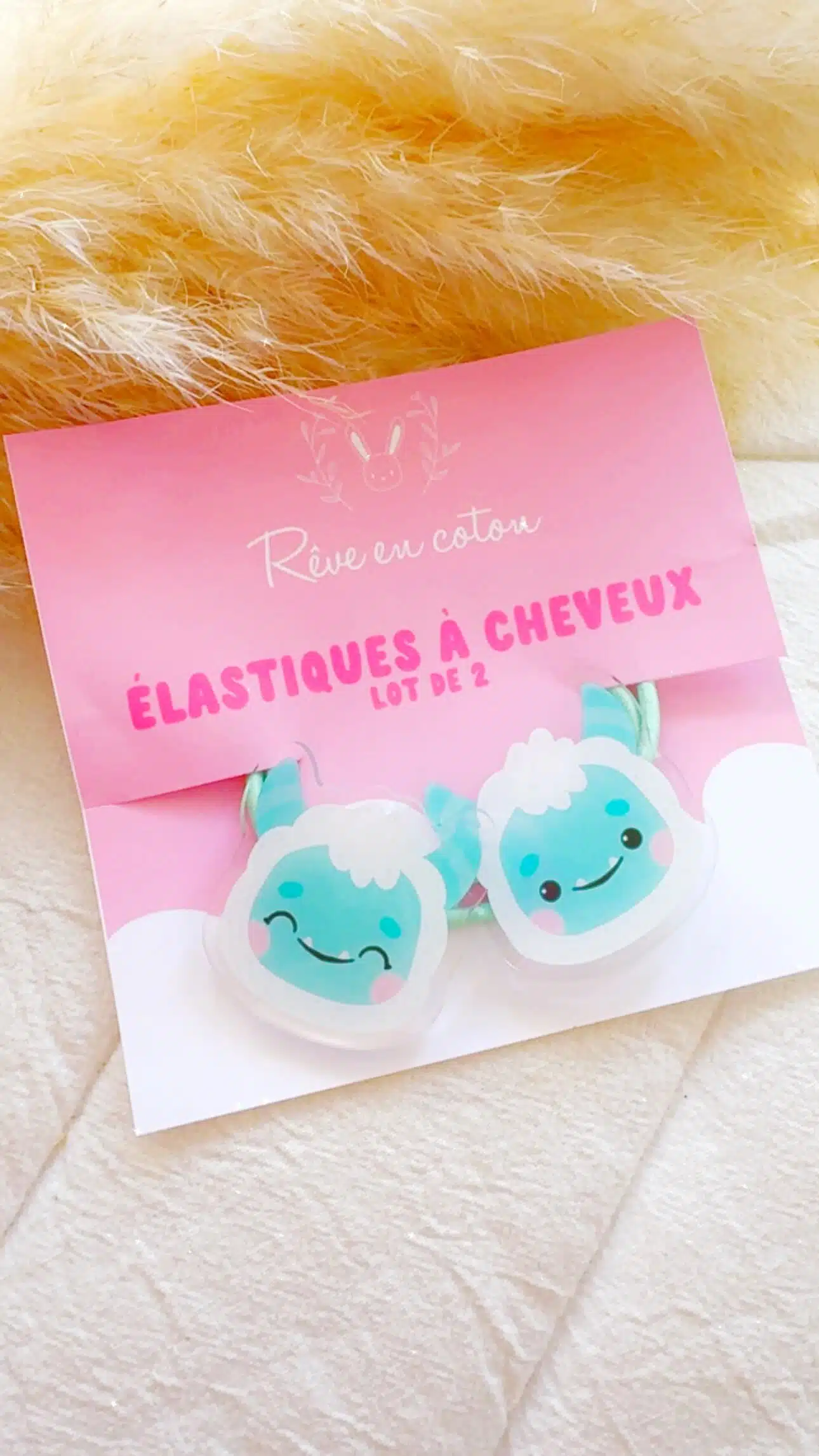 duo élastique à cheveux Yéti - Rêve en coton duo élastique à cheveux Yéti - Rêve en coton