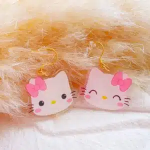 boucles d'oreilles Kitty - Rêve en Coton