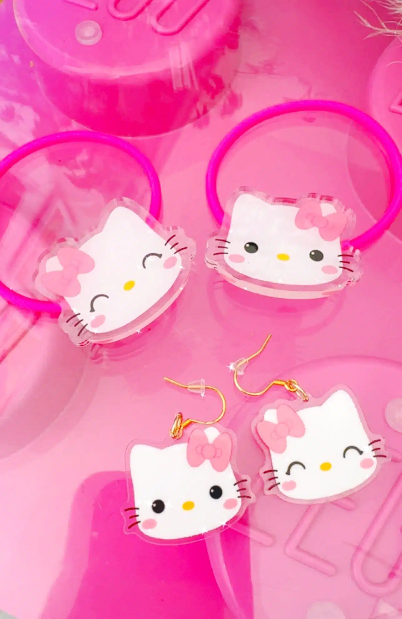 duo élastique à cheveux Kitty - Rêve en coton duo élastique à cheveux Kitty - Rêve en coton