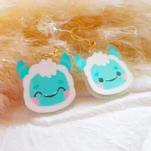 boucles d'oreilles Yéti - Rêve en Coton