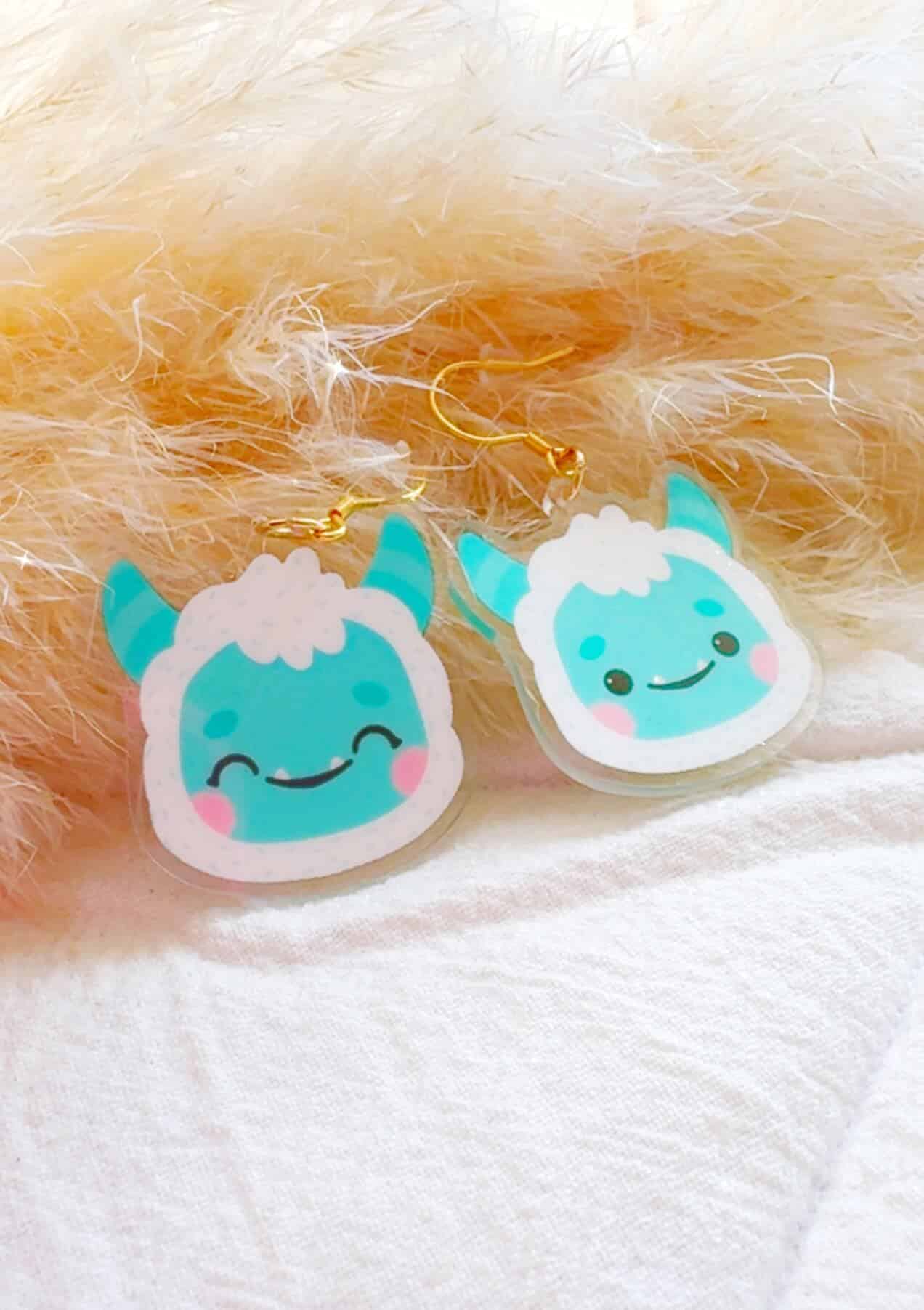 boucles d'oreilles Yéti - Rêve en Coton boucles d'oreilles Yéti - Rêve en Coton