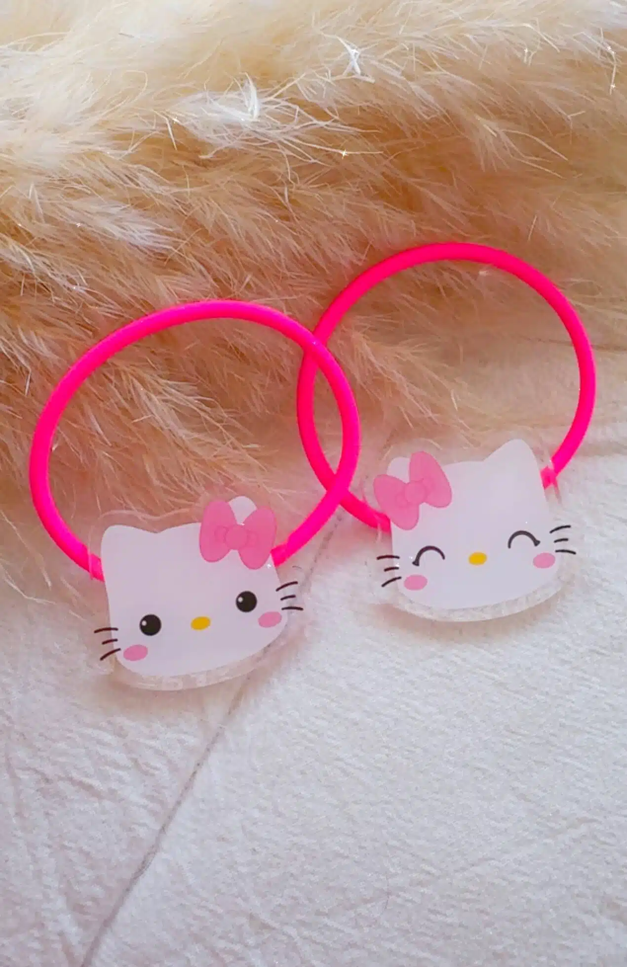 duo élastique à cheveux Kitty - Rêve en coton duo élastique à cheveux Kitty - Rêve en coton